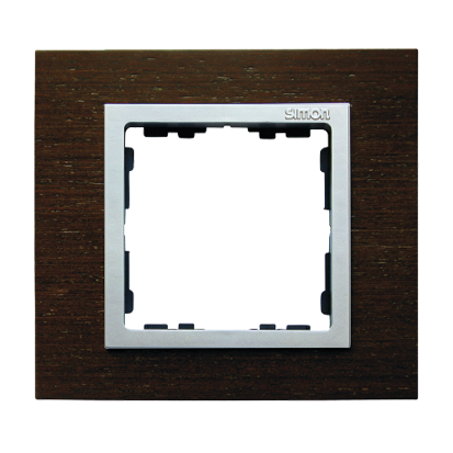 Ramka 1-krotna drewniana Simon 82 Nature 82917-65 Kontakt-Simon wenge / aluminium mat