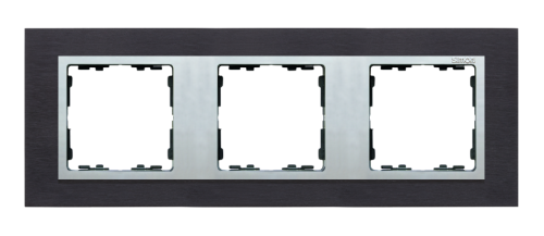 Ramka 3- krotna metalowa Simon 82 Nature 82937-38 Kontakt-Simon inox czarny / aluminium