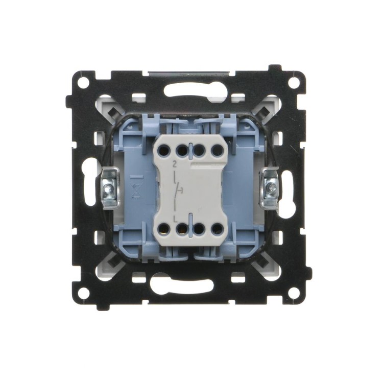 Przycisk pojedynczy zwierny bez piktogramu Simon 55 TP1.01/143 Kontakt-Simon aluminium mat