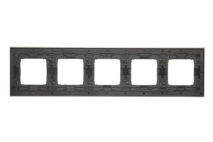 Ramka 5- krotna metalowa Simon 54 Nature DRN5/77 Kontakt-Simon Inox klasyczny