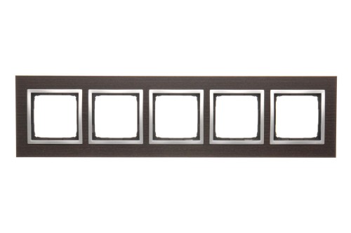 Ramka 5- krotna drewniana Simon 54 Nature DRN5/84 Kontakt-Simon srebrne wenge