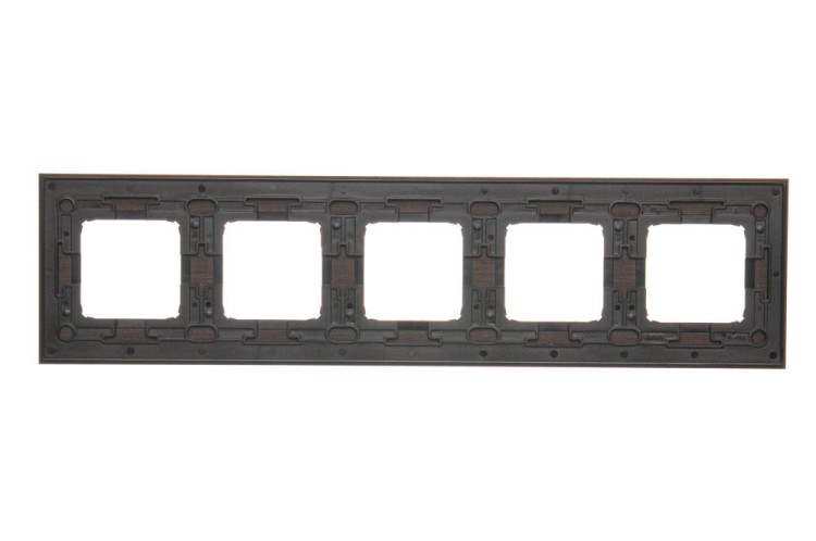 Ramka 5- krotna drewniana Simon 54 Nature DRN5/84 Kontakt-Simon srebrne wenge