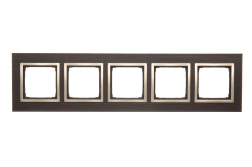 Ramka 5- krotna drewniana Simon 54 Nature DRN5/85 Kontakt-Simon złote wenge