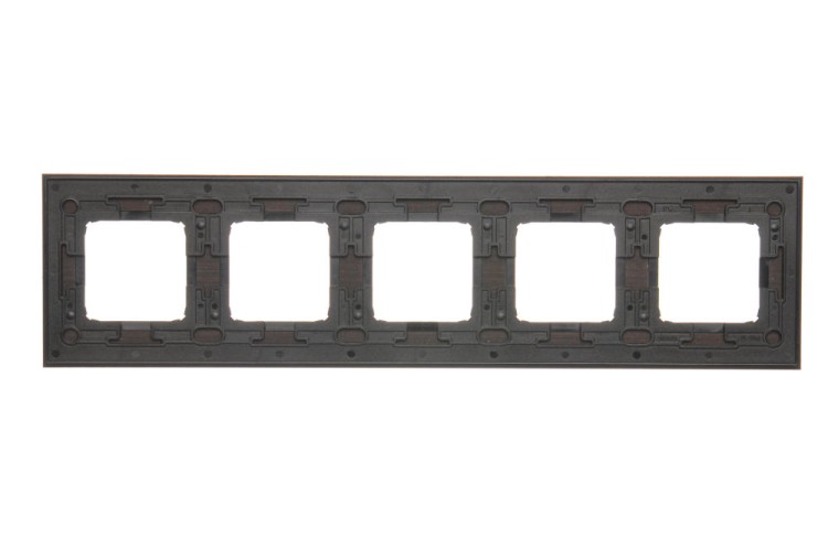 Ramka 5- krotna drewniana Simon 54 Nature DRN5/85 Kontakt-Simon złote wenge