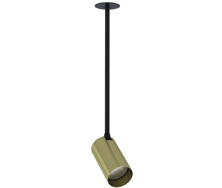 Lampa sufitowa podtynkowa zwis MONO SURFACE LONG M SOLID BRASS 7742 NOWODVORSKI Lighting GU10 Spot oświetleniowa nowoczesna sufitowa mosiądz metal złoto-czarna złota do regipsu Inspiracje Premium