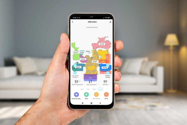 Odkurzacz Automatyczny SMART VAC PRO TSA5045 TEESA Auto powrót Gyro Laser Kompatybilny z Amazon Alexa Google Home Smart Robot sprzątający Skanowanie Laserowe
