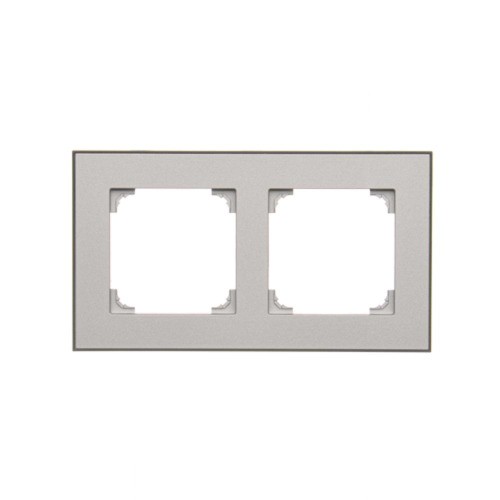 Ramka 2- krotna Simon 55 TRD2.149/143 Kontakt-Simon aluminium