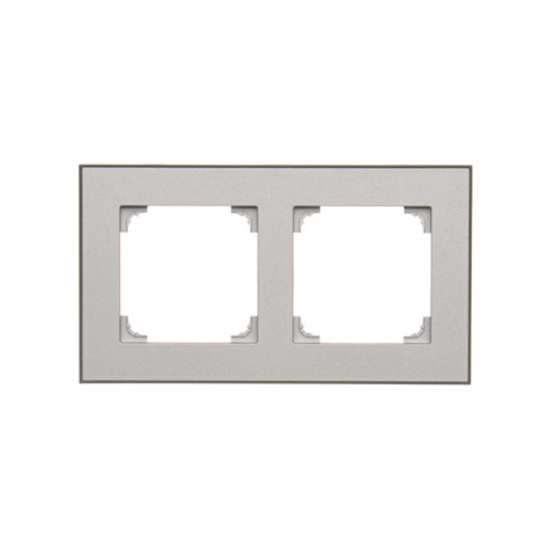 Ramka 2- krotna Simon 55 TRD2.149/143 Kontakt-Simon aluminium
