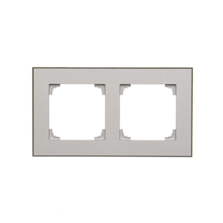 Ramka 2- krotna Simon 55 TRD2.149/143 Kontakt-Simon aluminium