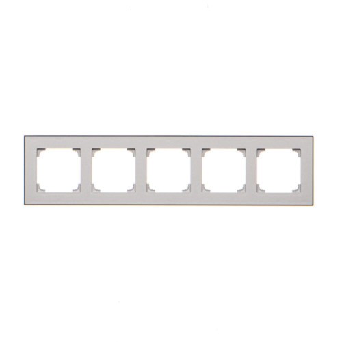 Ramka 5- krotna Simon 55 TRD5.149/143 Kontakt-Simon aluminium