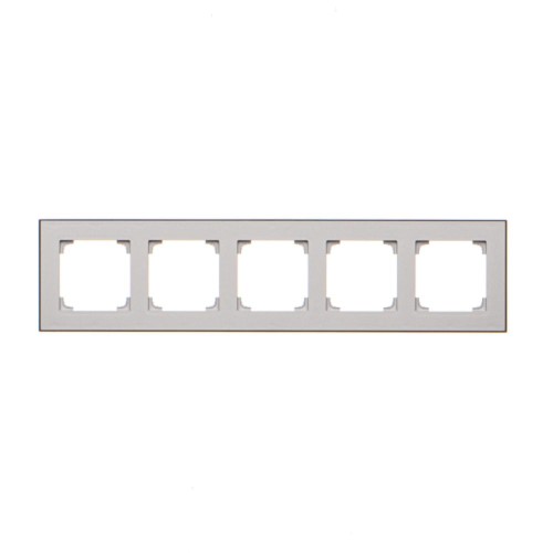 Ramka 5- krotna Simon 55 TRD5.149/143 Kontakt-Simon aluminium