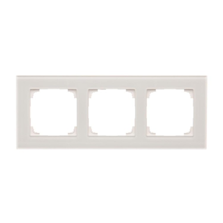 Ramka 3- krotna szklana Simon 55 Nature TRN3/181 Kontakt-Simon szkło classic białe