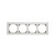 Ramka 4- krotna metalowa Simon 55 Nature TRN4/188 Kontakt-Simon Inox klasyczny