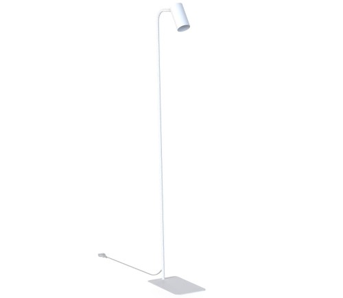 Lampa podłogowa stojąca Industrialna Loft MONO FL WHITE 7704 NOWODVORSKI Lighting GU10 nowoczesna lampka regulowana metalowa biała Inspiracje Premium