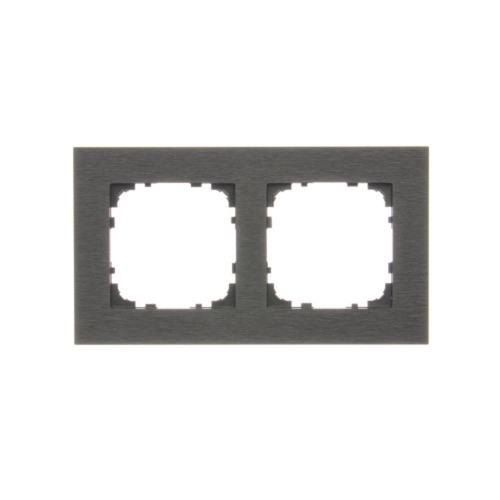 Ramka 2- krotna metalowa Simon 55 Nature TRN2/190 Kontakt-Simon Inox czarny