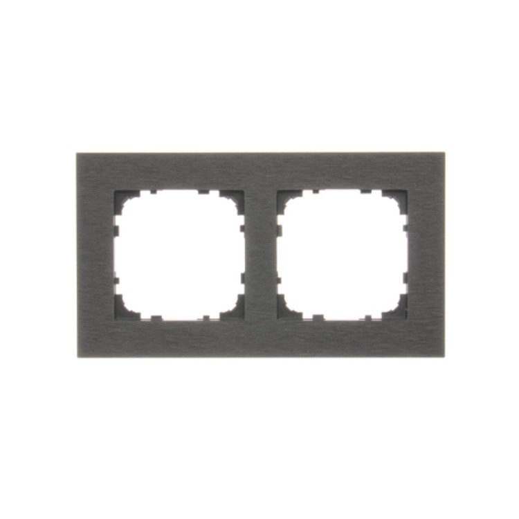 Ramka 2- krotna metalowa Simon 55 Nature TRN2/190 Kontakt-Simon Inox czarny