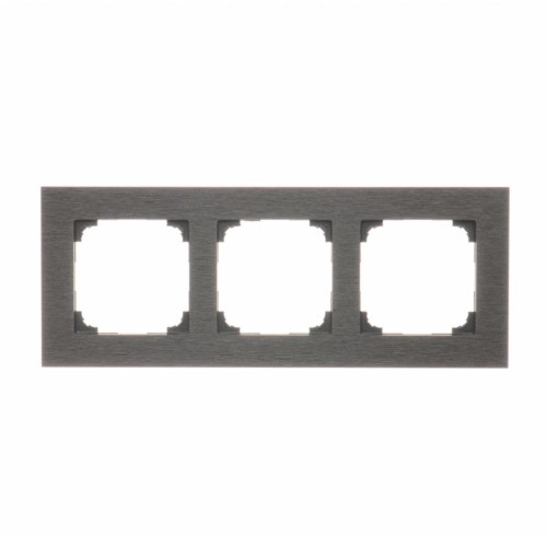 Ramka 3- krotna metalowa Simon 55 Nature TRN3/190 Kontakt-Simon Inox czarny