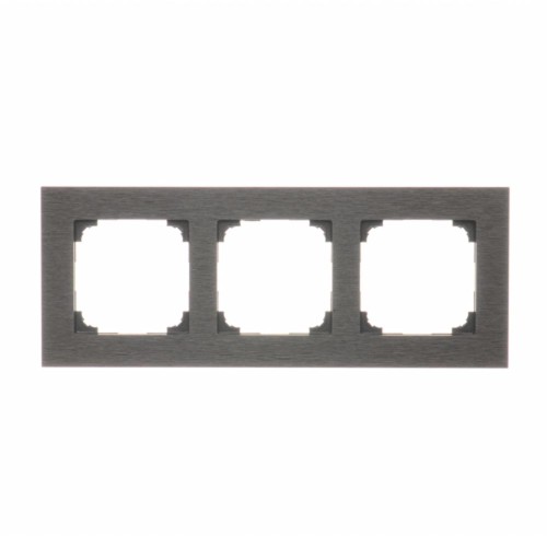 Ramka 3- krotna metalowa Simon 55 Nature TRN3/190 Kontakt-Simon Inox czarny
