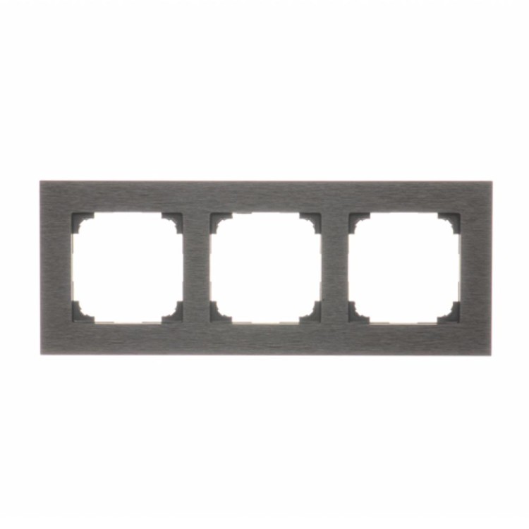 Ramka 3- krotna metalowa Simon 55 Nature TRN3/190 Kontakt-Simon Inox czarny