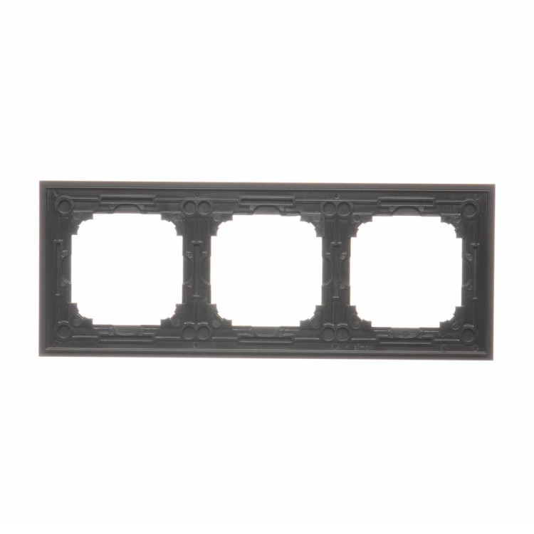 Ramka 3- krotna metalowa Simon 55 Nature TRN3/190 Kontakt-Simon Inox czarny