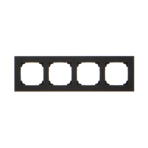 Ramka 4- krotna metalowa Simon 55 Nature TRN4/190 Kontakt-Simon Inox czarny