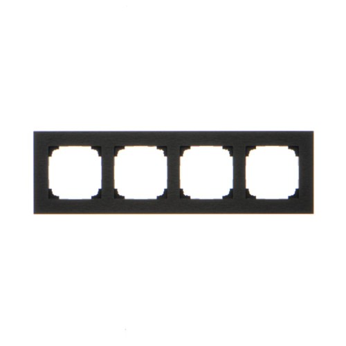 Ramka 4- krotna metalowa Simon 55 Nature TRN4/190 Kontakt-Simon Inox czarny