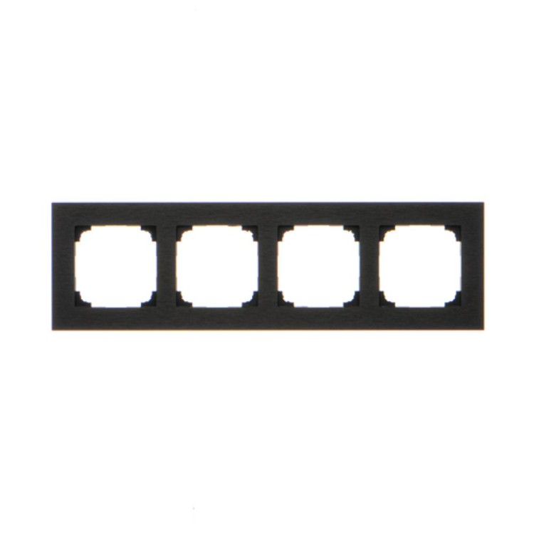Ramka 4- krotna metalowa Simon 55 Nature TRN4/190 Kontakt-Simon Inox czarny