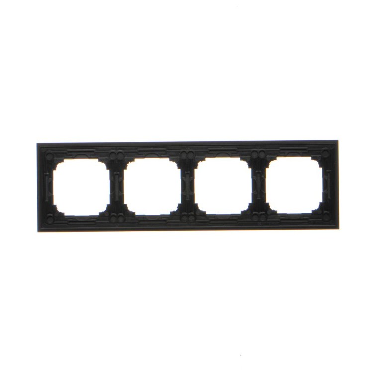 Ramka 4- krotna metalowa Simon 55 Nature TRN4/190 Kontakt-Simon Inox czarny