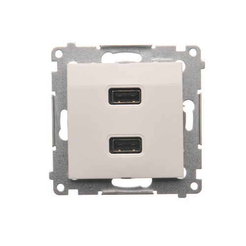 Ładowarka USB podwójna Simon 54 DC2USB.01/11 Kontakt-Simon biały