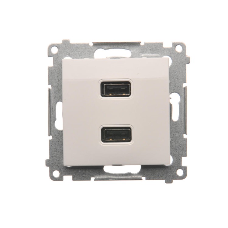 Ładowarka USB podwójna Simon 54 DC2USB.01/11 Kontakt-Simon biały