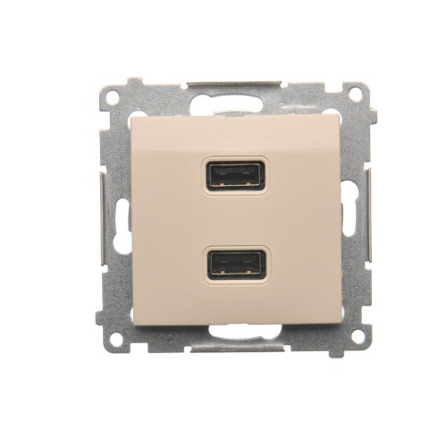 Ładowarka USB podwójna Simon 54 DC2USB.01/41 Kontakt-Simon kremowy