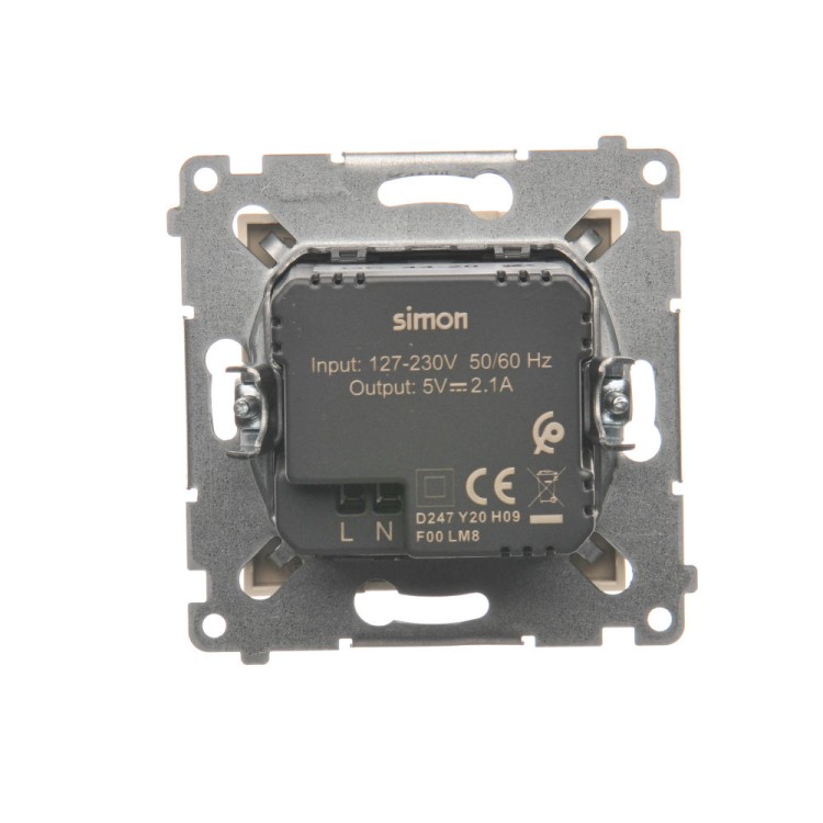 Ładowarka USB podwójna Simon 54 DC2USB.01/41 Kontakt-Simon kremowy