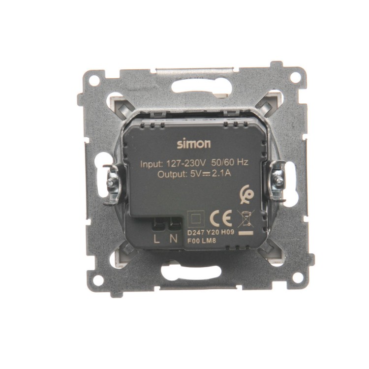 Ładowarka USB podwójna Simon 54 DC2USB.01/44 Kontakt-Simon złoty mat, metalizowany