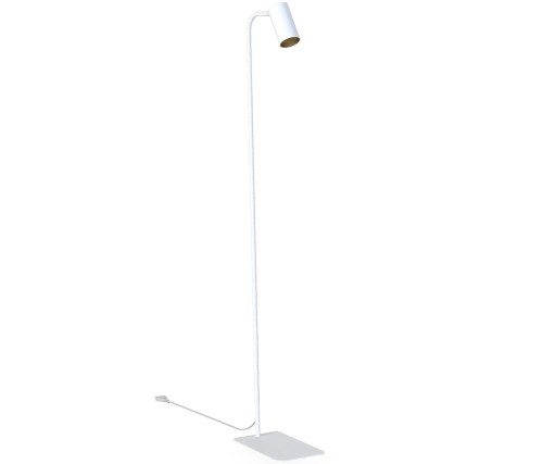 Lampa podłogowa stojąca Industrialna Loft MONO FL WHITE/GOLD 7714 NOWODVORSKI Lighting GU10 nowoczesna lampka regulowana metalowa biało-złota biała Inspiracje Premium
