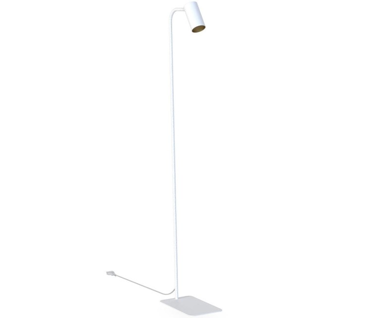 Lampa podłogowa stojąca Industrialna Loft MONO FL WHITE/GOLD 7714 NOWODVORSKI Lighting GU10 nowoczesna lampka regulowana metalowa biało-złota biała Inspiracje Premium