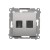 Gniazdo HDMI + komputerowe RJ45 kat.6. Simon 54 DGHRJ45.01/43 Kontakt-Simon srebrny mat, metalizowany