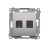 Gniazdo HDMI + komputerowe RJ45 kat.6. Simon 54 DGHRJ45.01/43 Kontakt-Simon srebrny mat, metalizowany