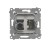 Gniazdo HDMI + komputerowe RJ45 kat.6. Simon 54 DGHRJ45.01/43 Kontakt-Simon srebrny mat, metalizowany