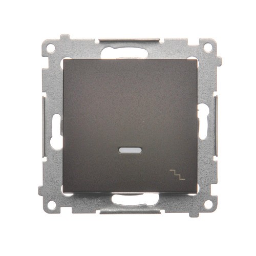 Łącznik schodowy z podświetleniem LED Simon 54 DW6AL.01/46 Kontakt-Simon brąz mat, metalizowany