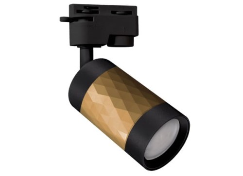 Lampa szynowa Reflektor szynowy GU10 Piano Tra Gold/Black 04091 Struhm Ideus Loft nowoczesna sufitowa ścienna oświetlenie szynowe 230V szynoprzewodu Złoto-Czarna Złoty Diament