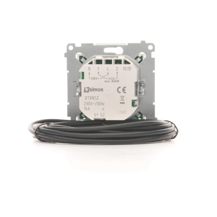 Regulator temperatury z wyświetlaczem z czujnikiem zewnętrznym (sonda) Simon 54 DTRNSZ.01/11 Kontakt-Simon biały