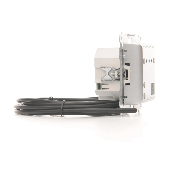 Regulator temperatury z wyświetlaczem z czujnikiem zewnętrznym (sonda) Simon 54 DTRNSZ.01/43 Kontakt-Simon srebrny mat, metalizowany