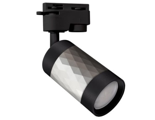 Lampa szynowa Reflektor szynowy GU10 Piano Tra Silver/Black 04092 Struhm Ideus Loft nowoczesna sufitowa ścienna oświetlenie szynowe 230V szynoprzewodu Srebrno-Czarna Diament