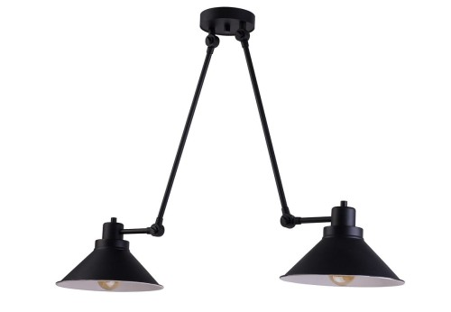 Lampa sufitowa wisząca Loft TECHNO II 9143 NOWODVORSKI Lighting 2xE27 nowoczesna oświetleniowa regulowana zwis Industrialna żyrandol czarny metal Inspiracje Premium