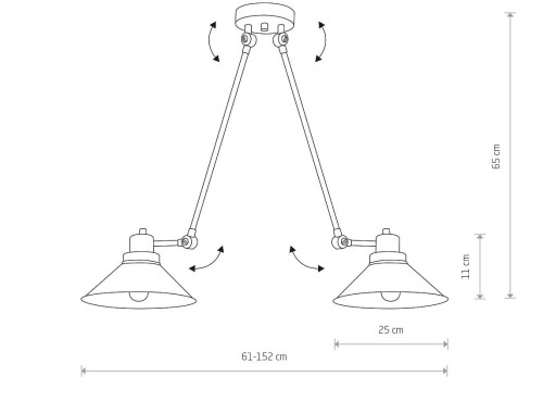 Lampa sufitowa wisząca Loft TECHNO II 9143 NOWODVORSKI Lighting 2xE27 nowoczesna oświetleniowa regulowana zwis Industrialna żyrandol czarny metal Inspiracje Premium