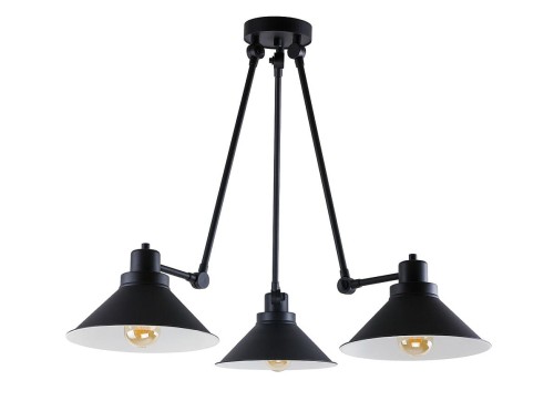 Lampa sufitowa wisząca Loft TECHNO III 9142 NOWODVORSKI Lighting 3xE27 nowoczesna oświetleniowa regulowana zwis Industrialna żyrandol czarny metal Inspiracje Premium