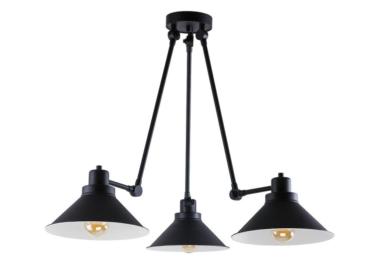 Lampa sufitowa wisząca Loft TECHNO III 9142 NOWODVORSKI Lighting 3xE27 nowoczesna oświetleniowa regulowana zwis Industrialna żyrandol czarny metal Inspiracje Premium