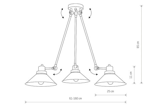 Lampa sufitowa wisząca Loft TECHNO III 9142 NOWODVORSKI Lighting 3xE27 nowoczesna oświetleniowa regulowana zwis Industrialna żyrandol czarny metal Inspiracje Premium