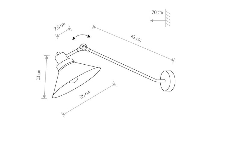 Lampa ścienna Loft TECHNO I 9145 NOWODVORSKI Lighting E27 nowoczesna oświetleniowa regulowana Industrialna kinkiet czarny metal Inspiracje Premium