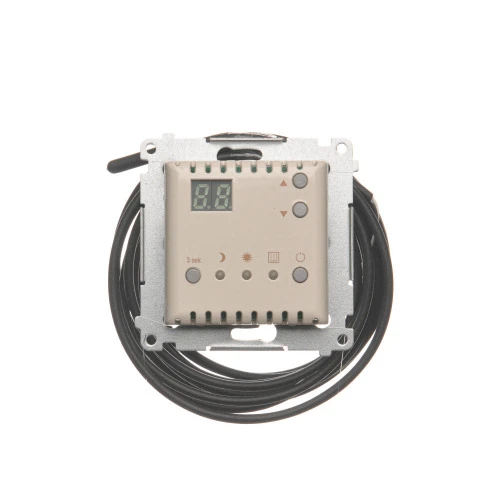 Regulator temperatury z wyświetlaczem z czujnikiem zewnętrznym (sonda) Simon 54 DTRNSZ.01/41 Kontakt-Simon kremowy